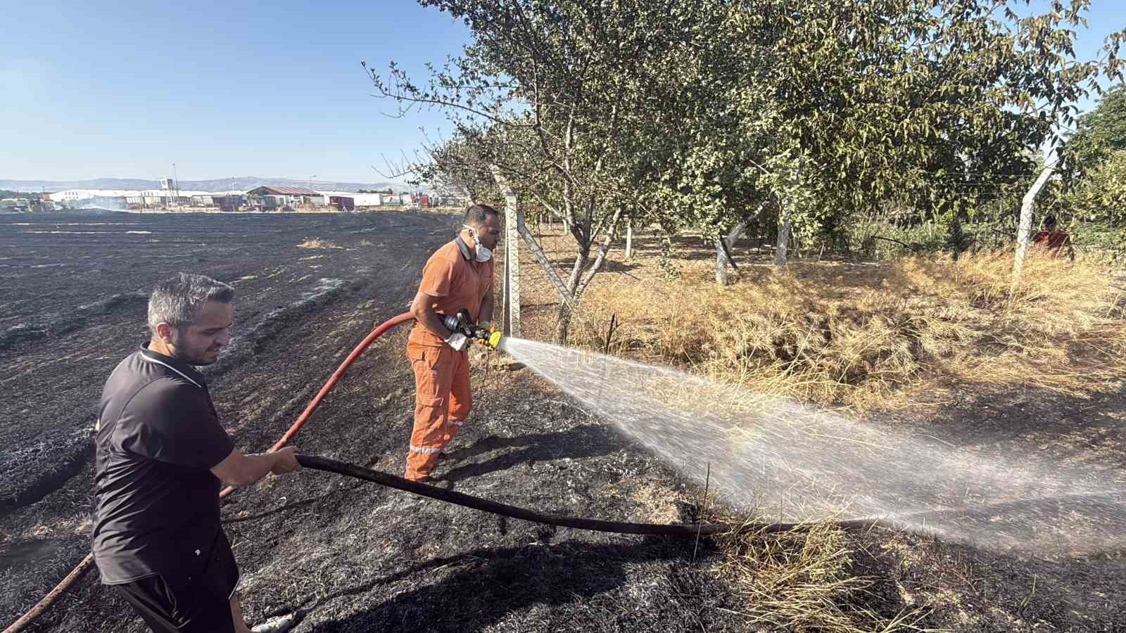 Eskişehir’de anız yangını: Alevler milyar dolarlık fabrikaya 200 metre kala durduruldu