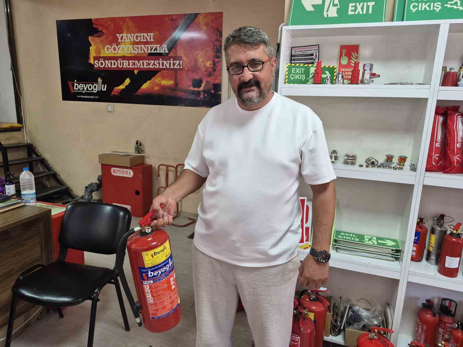 Yangın söndürme cihazlarına düzenli bakım ve eğitim önemli