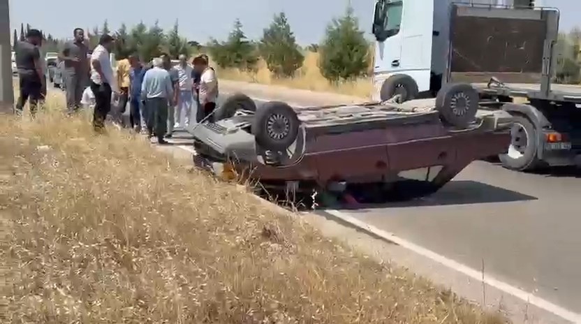 Otomobil takla attı: 2 yaralı