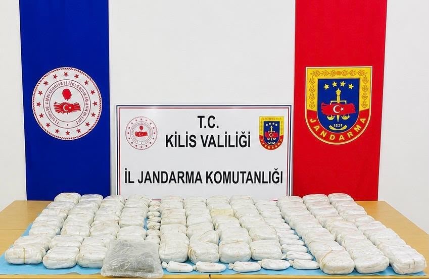 Kilis’te 90,5 kilo uyuşturucu ele geçirildi