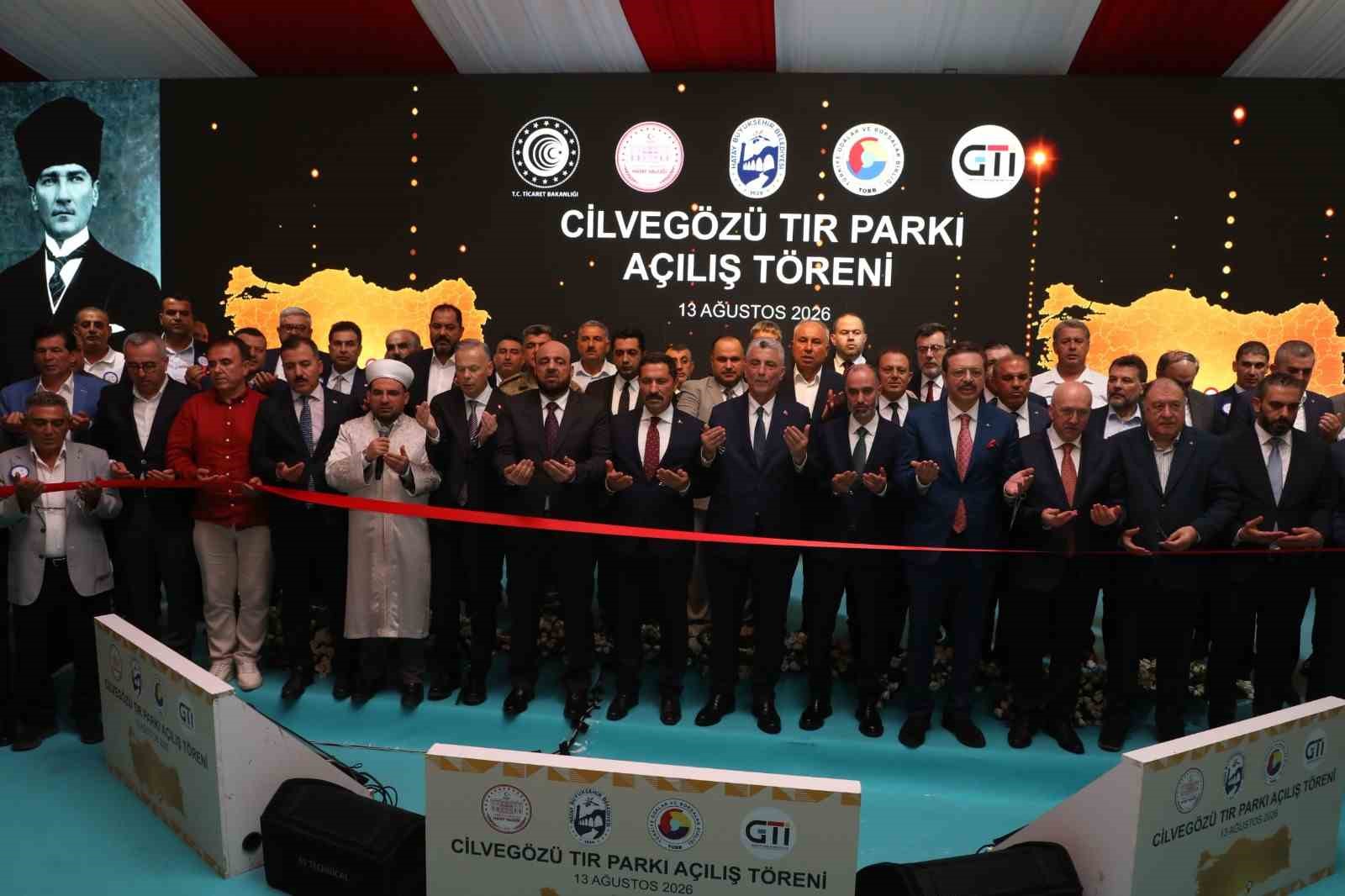 Cilvegözü’nde bin 200 tır kapasiteli tır parkının açılışı gerçekleştirildi