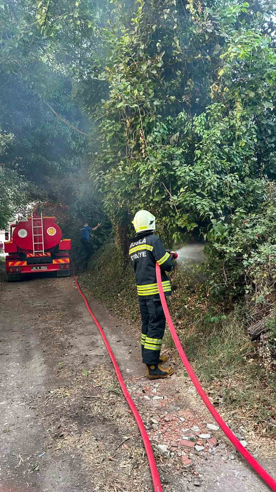 Muğla’da korkutan ot yangını: 30 metrekare alan zarar gördü