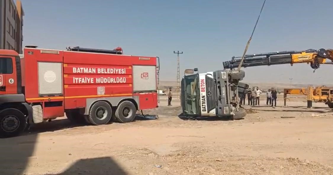 Batman’da beton mikseri devrildi: 1 yaralı