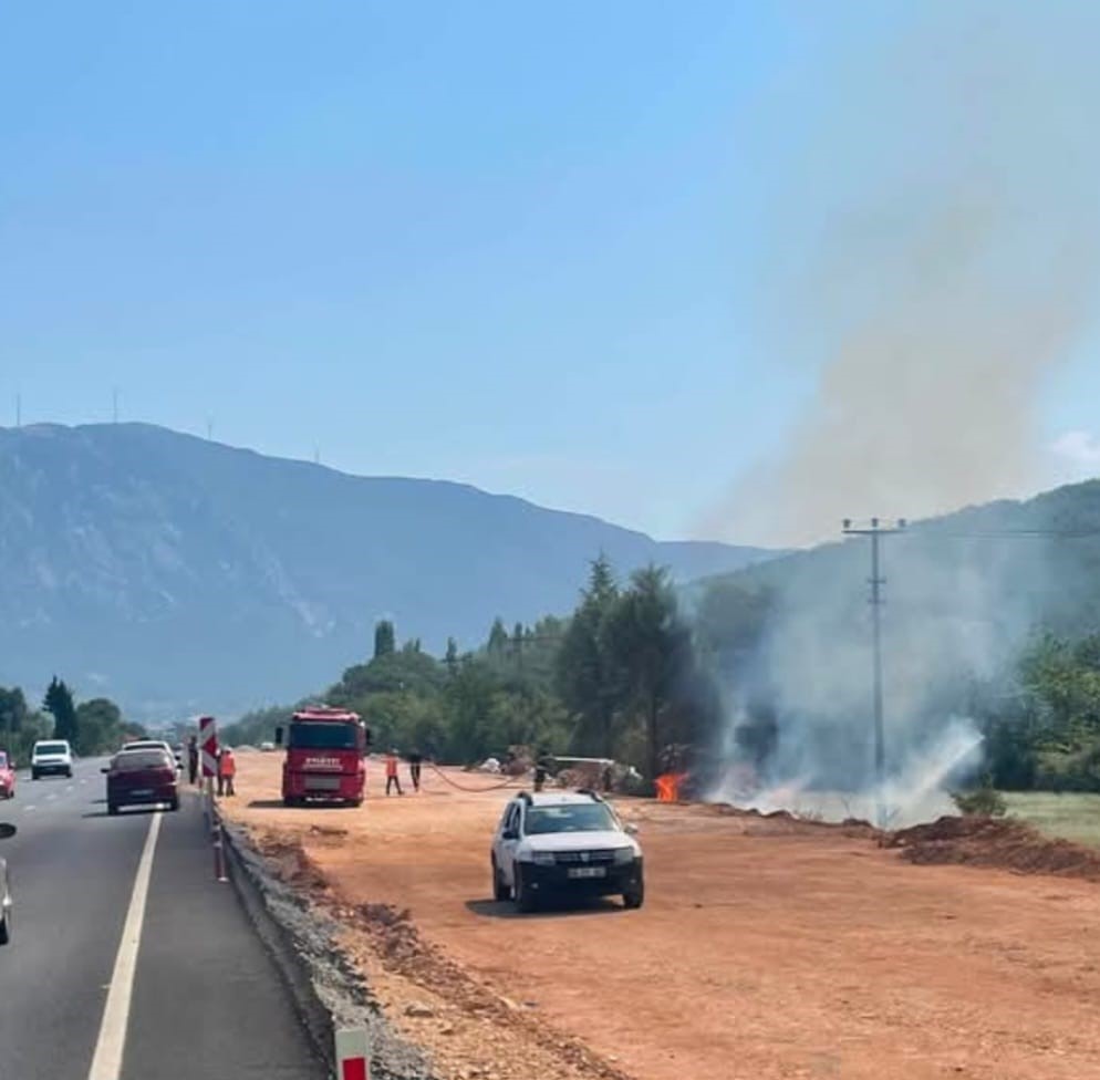 Menteşe’de otluk alanda çıkan yangın söndürüldü