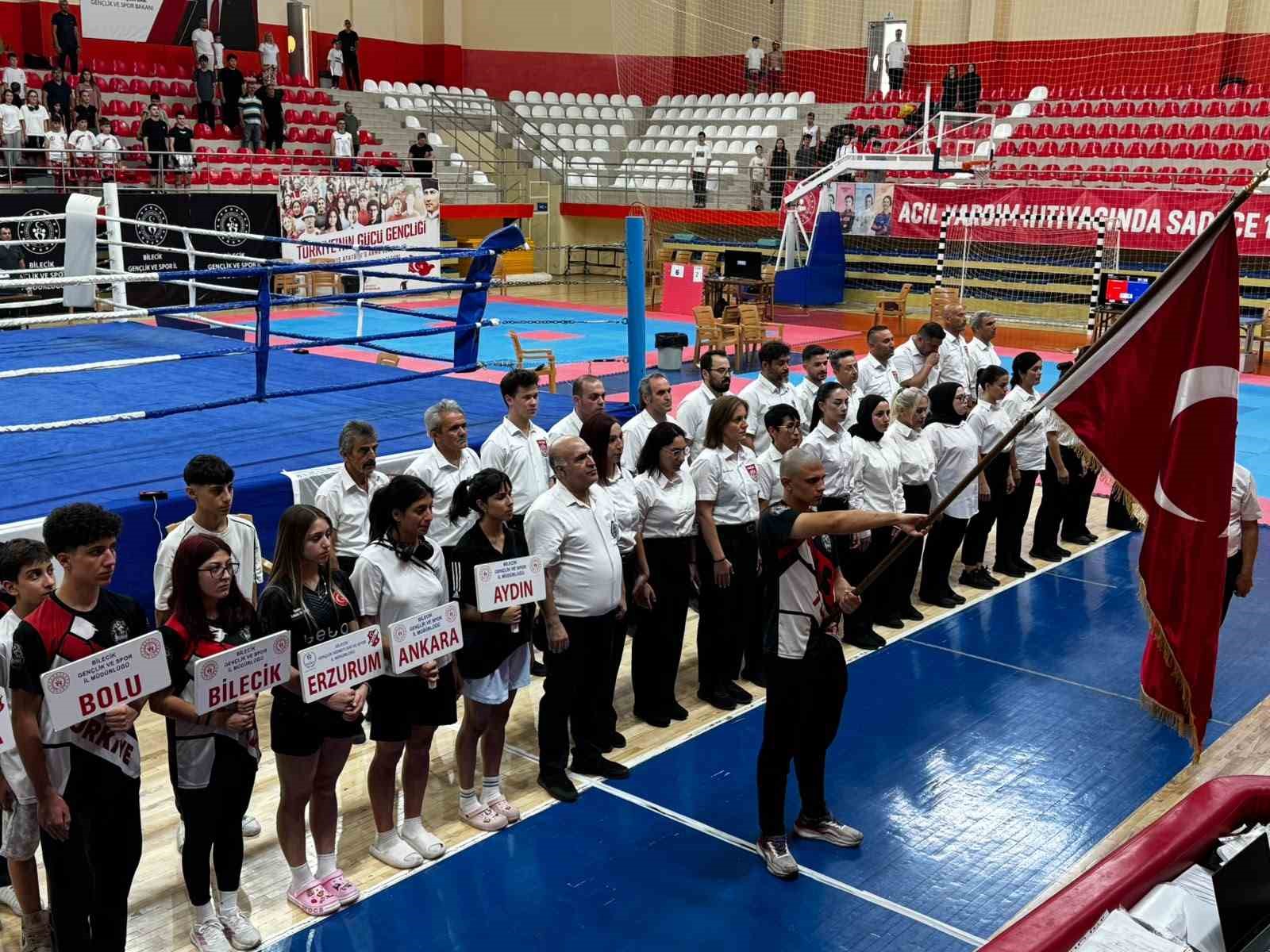 Bilecik’te İller Arası Kick Boks Şampiyonasına 21 ilden 480 sporcu katıldı