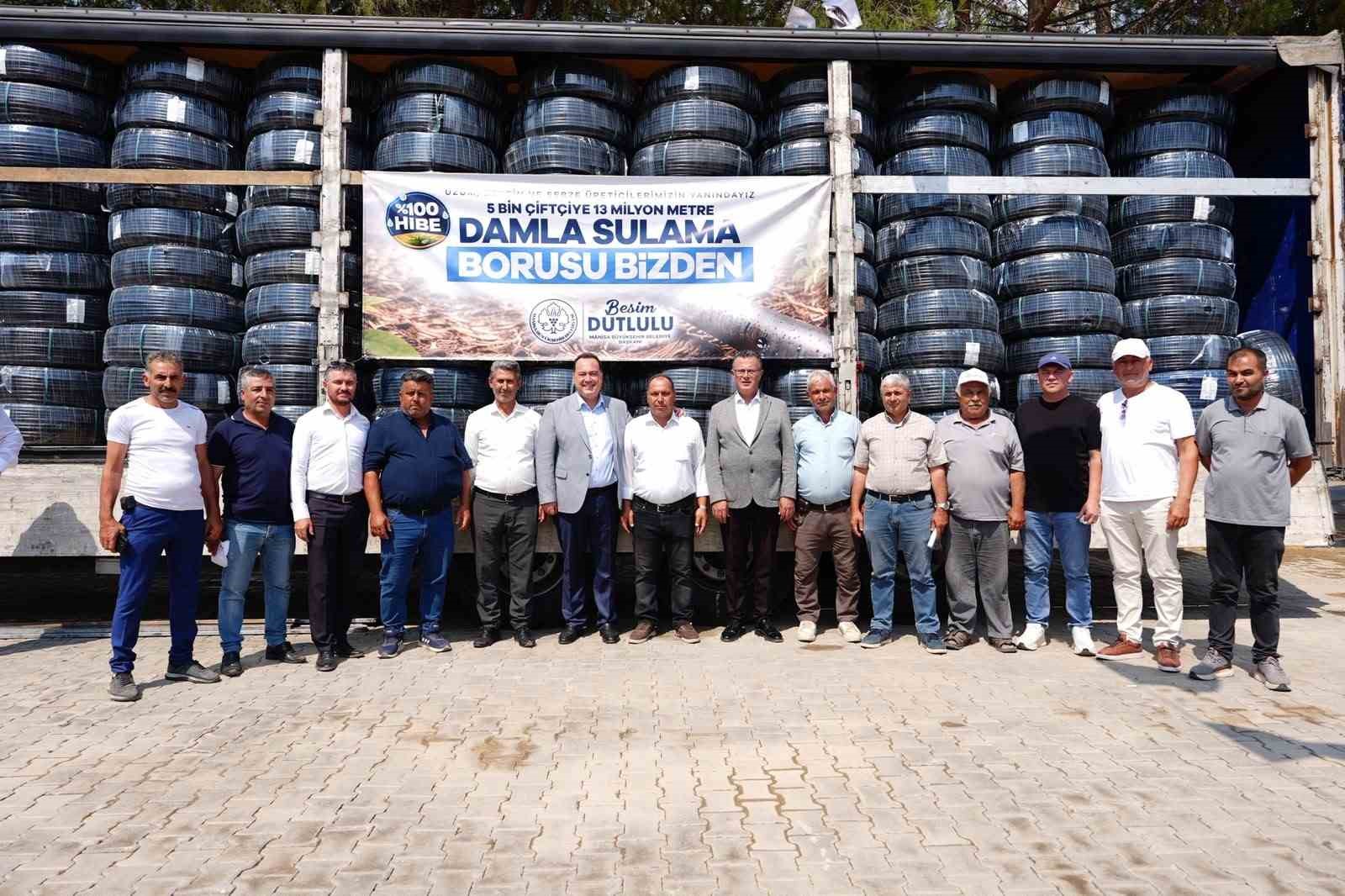 Manisa Büyükşehir’den Alaşehir’e 13,2 milyon TL’lik damla sulama desteği