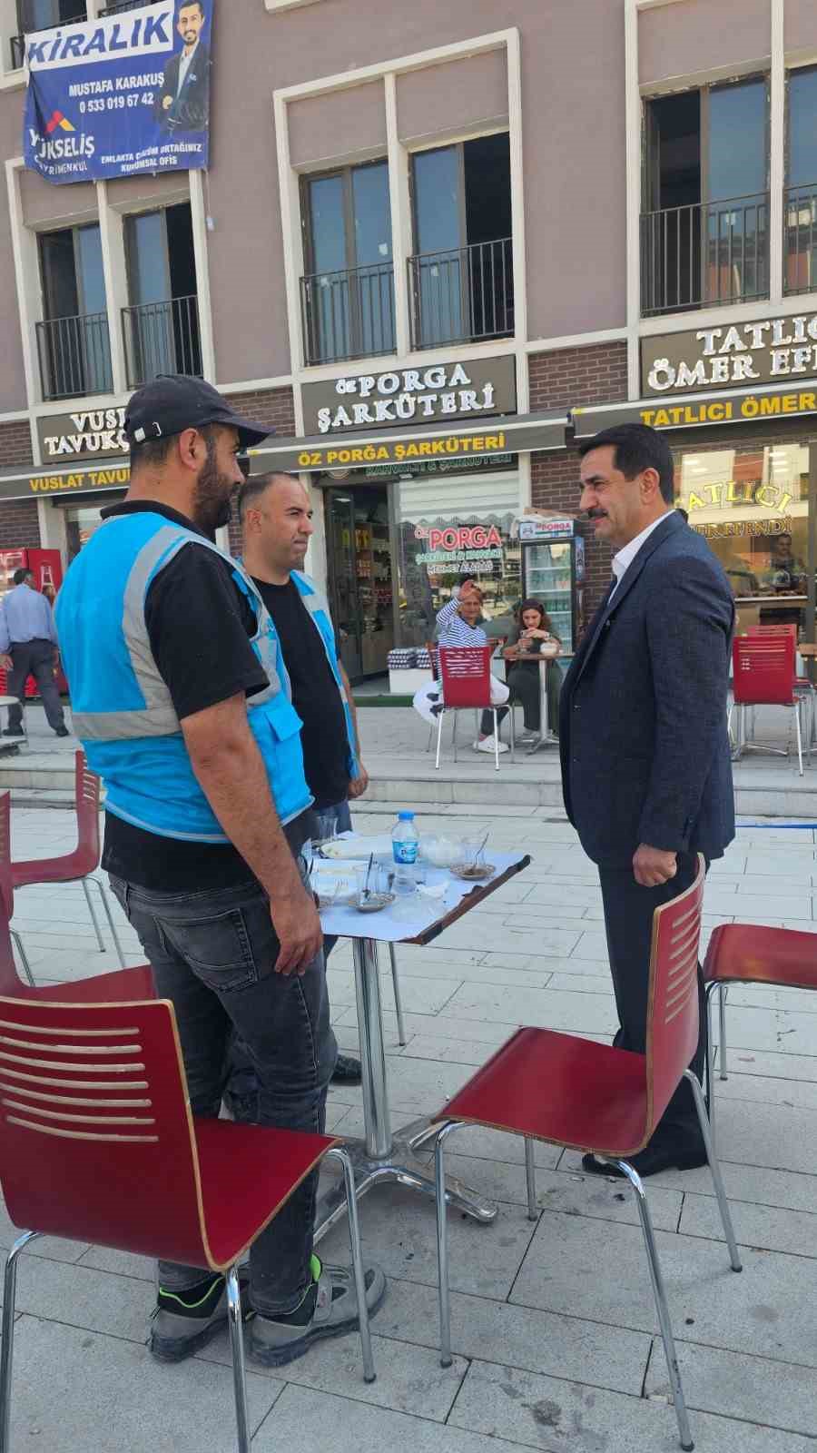 Başkan Taşkın’dan yeni çarşı esnafına ziyaret