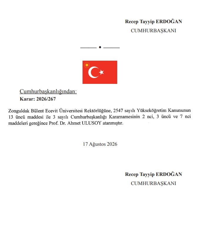 BEUN Rektörlüğüne Prof. Dr. Ahmet Ulusoy atandı