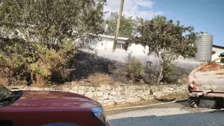 Mudurnu’da korkutan yangın: Kümeslere sıçramadan söndürüldü