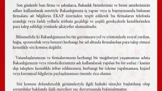 MEB: "Bakanlığımızın sosyal yardım veya bağış adı altında firmalardan para talep etmesi söz konusu değildir"