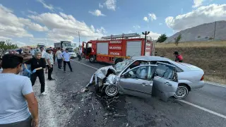 Çorum’da otomobiller çarpıştı: 7 yaralı