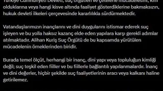Bakan Gürlek: "İnanç ve dini değerler, hiçbir şekilde suç faaliyetlerinin aracı veya kalkanı haline getirilemez"
