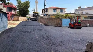 Büyükşehir’in Araban’da sıcak asfalt çalışması sürüyor