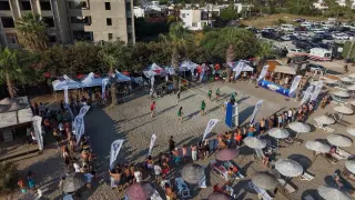 Bodrum’da plaj voleybolu heyecanı
