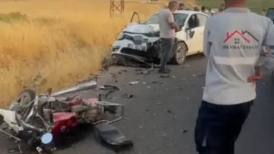 Mardin’de otomobil motosikletle çarpıştı: 2 ölü