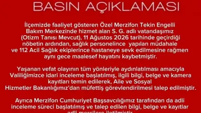 Amasya’da özel bakımevinde rahatsızlanan otizmli vatandaşın ölümüne inceleme
