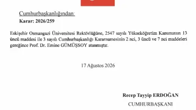 Eskişehir Osmangazi Üniversitesi’ne (ESOGÜ) yeni rektör atandı