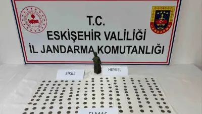 Jandarma tarihi eser değerinde 1 elmas, 1 heykel ve 194 bronz sikke ele geçirdi, şüpheli tutuklandı