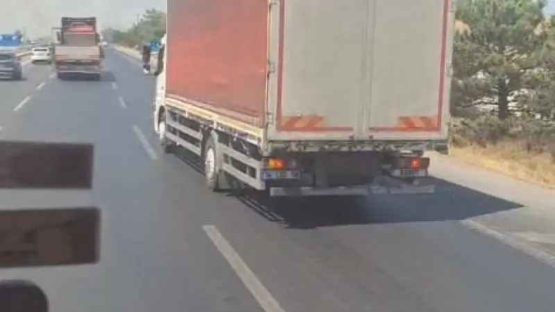 Karayolundaki otluk alanda çıkan yangın ormana sıçramadan söndürüldü