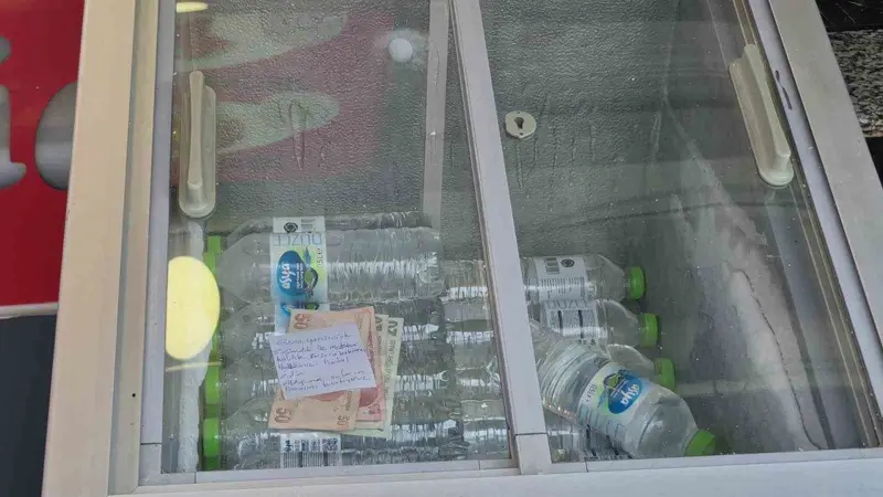 Sabah dükkanına gelen esnaf karşılaştığı manzara ile duygulandı
