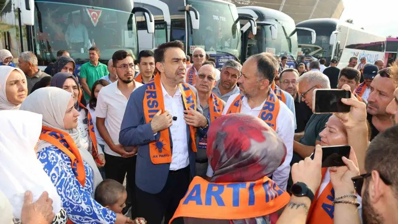 AK Parti Mersin Teşkilatı 25. yıl buluşması için Ankara yolunda