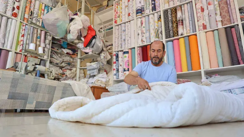 Kırşehir’de gurbetçi yoğunluğu yorgancı esnafının işlerini artırdı