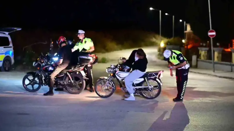 Edirne’de gece trafik uygulaması