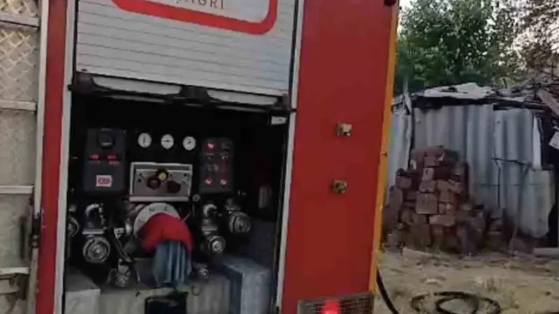 Bahçeli evde korkutan yangın